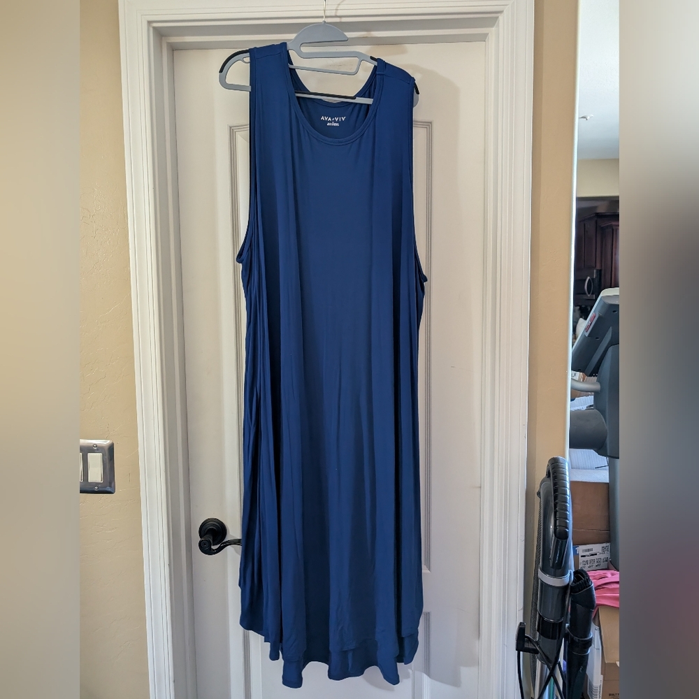 Ava & Viv Royal Blue Sleeveless Midi Dress